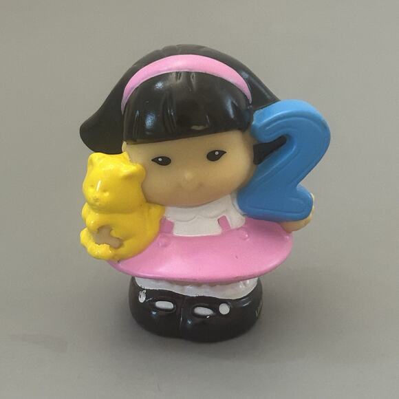 Fisher Price Little People Birthday School Numbers 1 2 3 4 5 and 6 Figures VTG - Picture 3 of 9